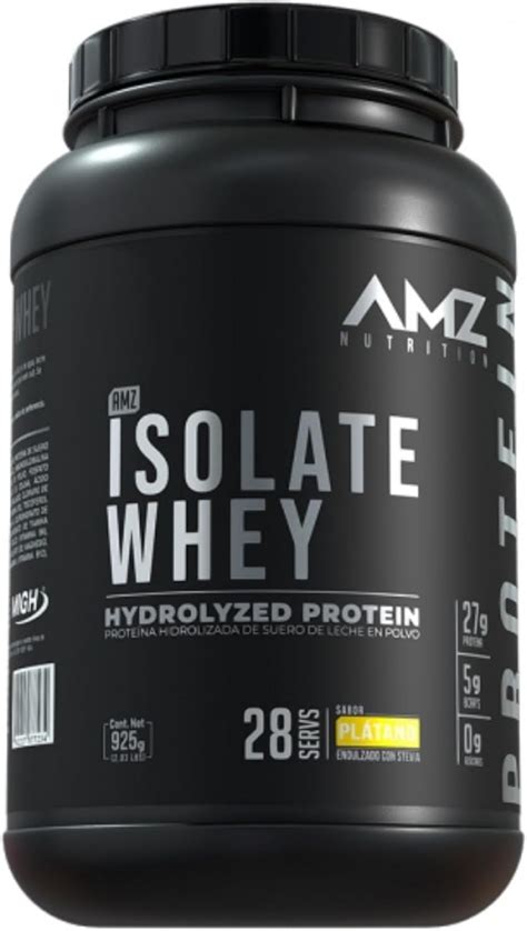 Proteina Amz Isolate Whey G Serv Sabor Platano Sin Az Car