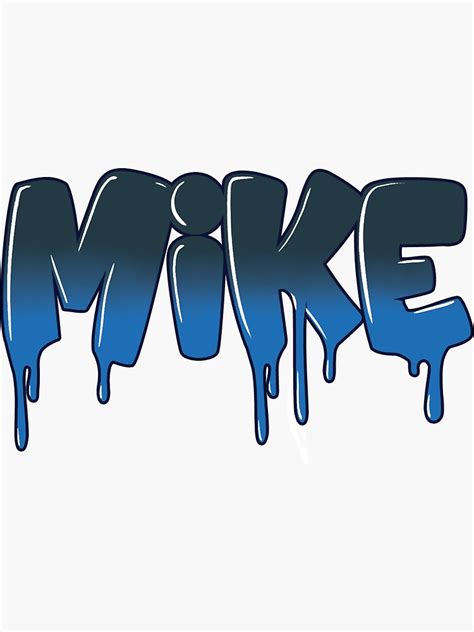 Mike Name Graffiti Sticker For Sale By Mcustoms Redbubble