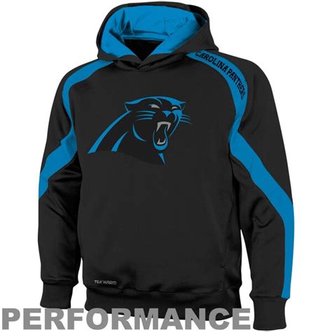 Carolina Panthers Youth Gameday Pullover Performance Hoodie - Black ...