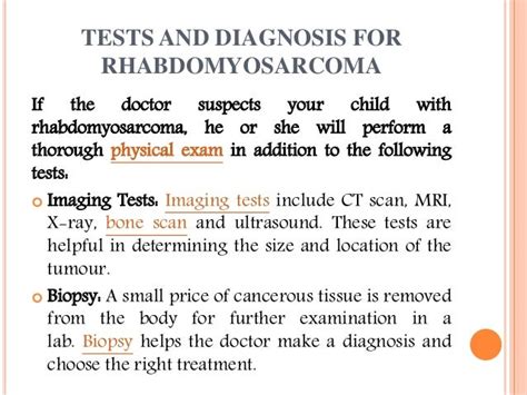 Rhabdomyosarcoma (RMS): Information on symptoms, diagnosis and treatm…