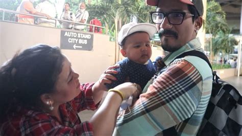 Bharti Singh With Son Laksh And Hubby Haarsh Limbachiyaa Spotted At