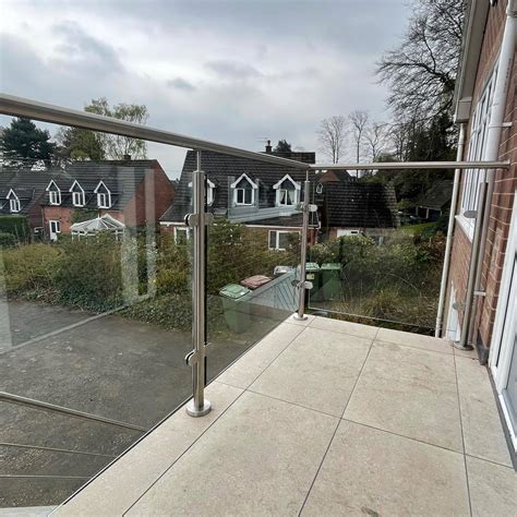 Frameless Aluminium Framed Railing 10mm Tempered Glass Balcony