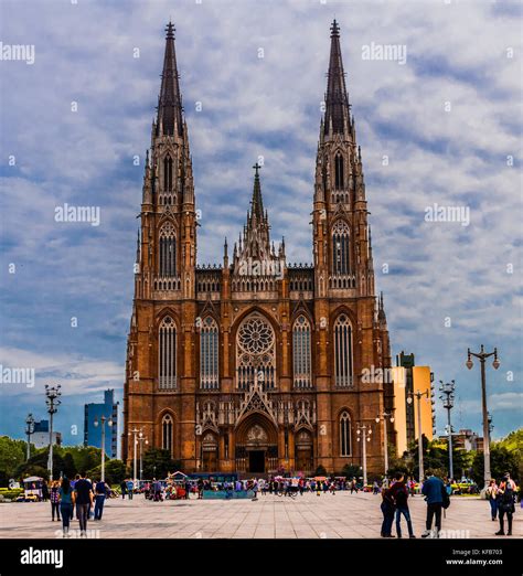 La Plata cathedral facade Stock Photo - Alamy