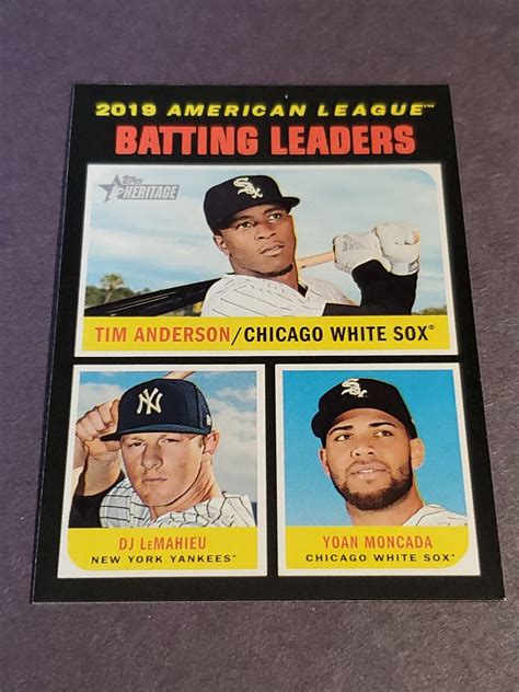 2020 Topps Heritage Tim Anderson Dj Lemahieu Yoan Moncada 61