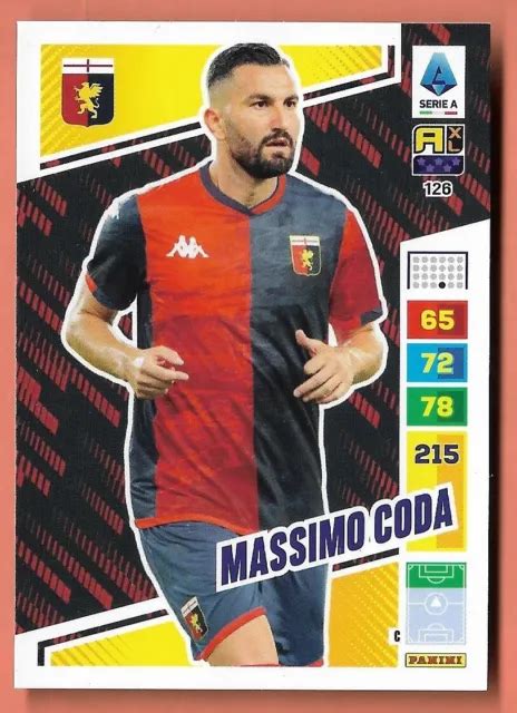 PANINI CALCIATORI ADRENALYN 2023 24 2024 CARD N 126 Massimo Coda Genoa