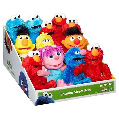 Sesame Street Pals Mini Plush Assorted 10ct Elmo Cookie Monster Hasbro ...