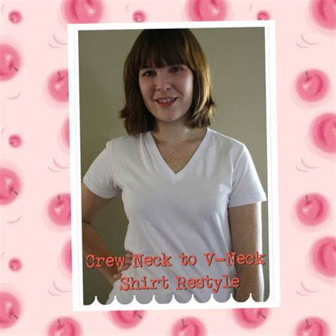 Crew Neck T Shirt To V Neck Love This Tutorial Dixiediy