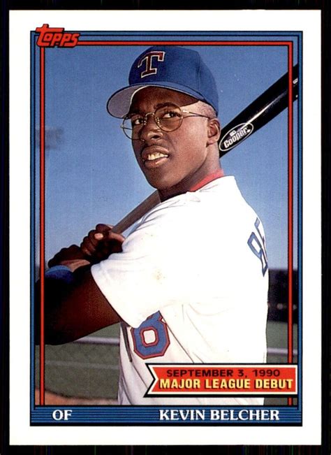 1990 Topps Major League Debut Kevin Belcher Texas Rangers 13 Ebay