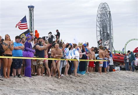 Polar Bear Plunge At Seaside Draws Crowd