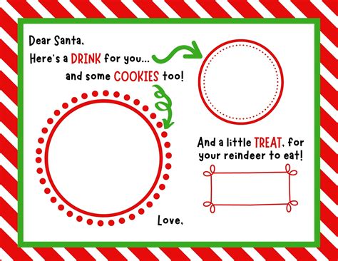 Cute Colorable Milk Cookies For Santa Tray Free Printable Originalmom