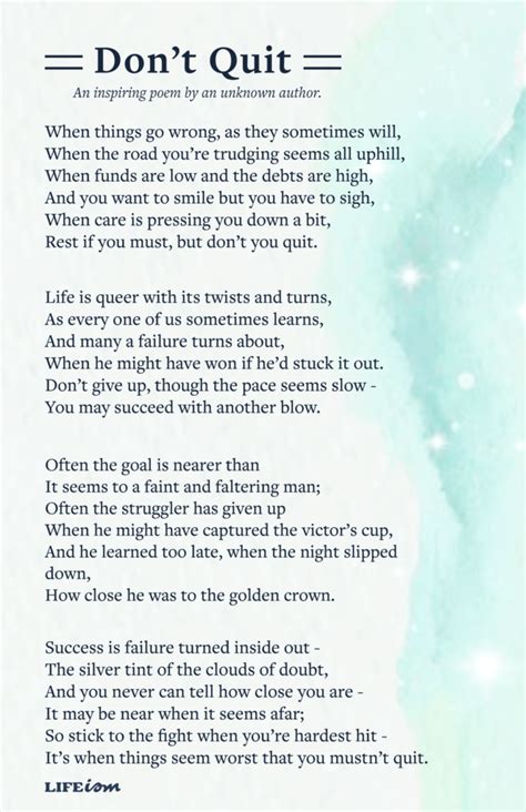 Free Printable Dont Quit Poem