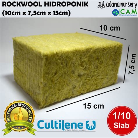 Jual Rockwool Cultilene Media Tanam Hidroponik 10cmx7 5cmx15cm