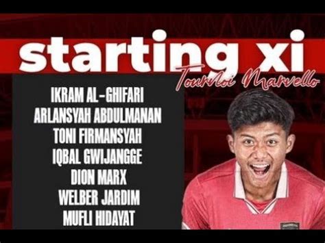 Line Up Timnas Indonesia U Vs Ukraina U Tournoi Maurice