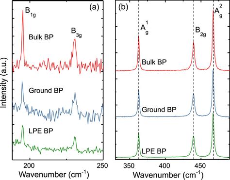 A B Raman Spectra Measured At 5145 Nm Of Red Bp Bulk Crystals Download Scientific