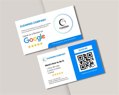 Cleaning Business Google Review Cards Google Review Business Etsy