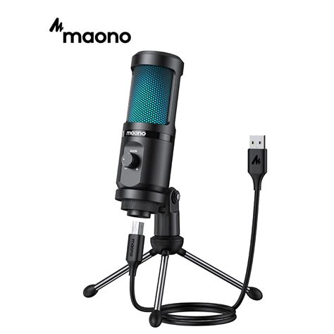 Maono AU PM461TR RGB USB Microphone Cardioid Condenser Mic Desktop