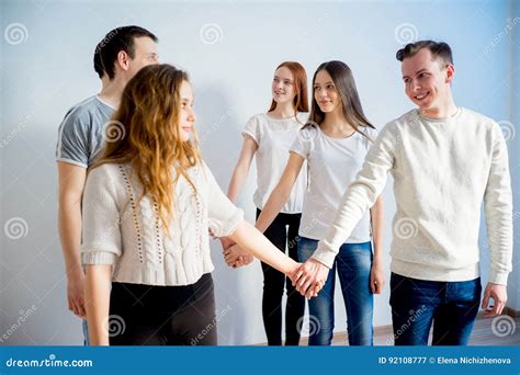 Friends Holding Hands Stock Image Image Of Connection 92108777