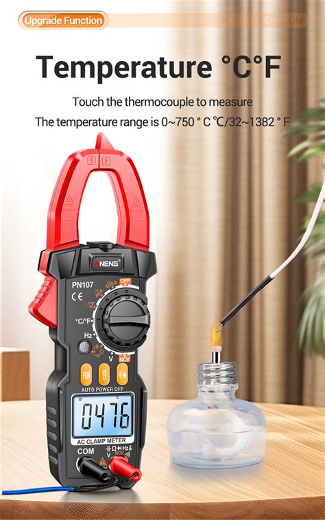 Aneng Pn Digital Clamp Meter Ac Dc Voltage Temperature Test