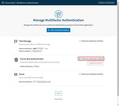 User Guide How To Manage Multifactor Authentication Fannie Mae