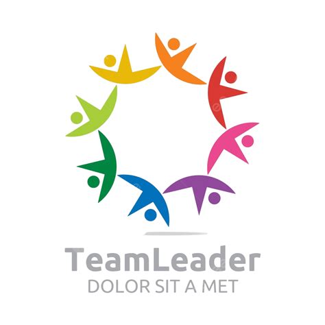 Vector Design Of Colorful Human Guidance For Team Leadership Logo