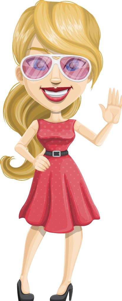 Free Vector Blonde Female Vector Characters