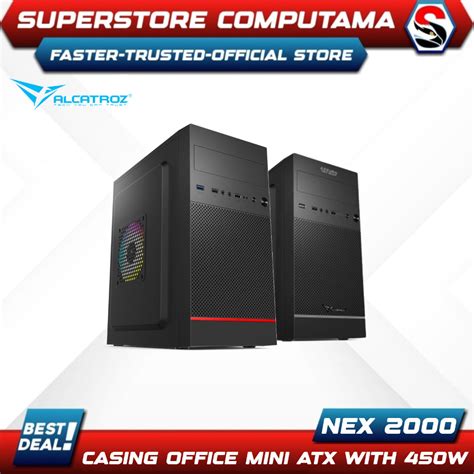 Jual Casing Pc Alcatroz Azzura Nex Mini Atx With Watt Power