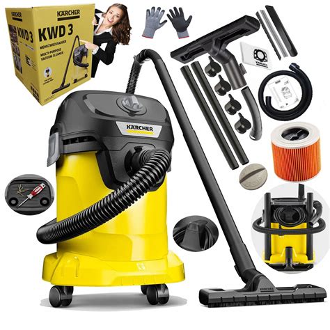 ODKURZACZ PRZEMYSŁOWY KARCHER BLACK WD3 BEZWORKOWY Odkurzacz