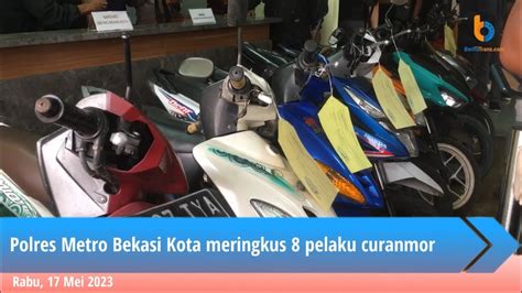 Polrestro Bekasi Kota Dan Polsek Ringkus Pelaku Curanmor Di Kota Bekasi