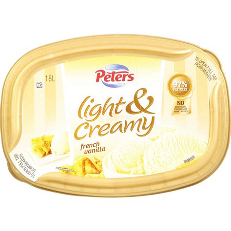 Peters Light Creamy French Vanilla Ice Cream L Woolworths