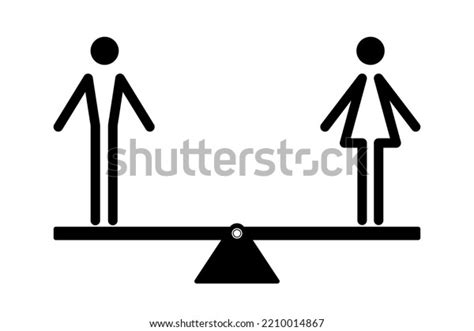 Gender Equality Concept Man Woman Icon Stock Vector Royalty Free 2210014867 Shutterstock