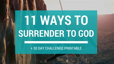 Ways To Surrender To God Free Day Surrender Challenge Printable