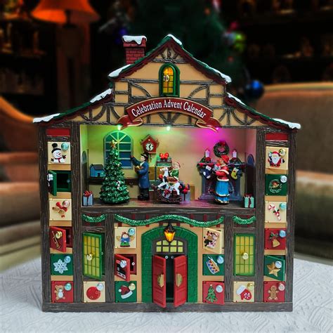 Christmas Decor Animated Advent Calendar House Christmas Tabletop