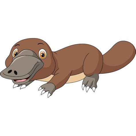 Premium Vector Cute Platypus Cartoon On White Background