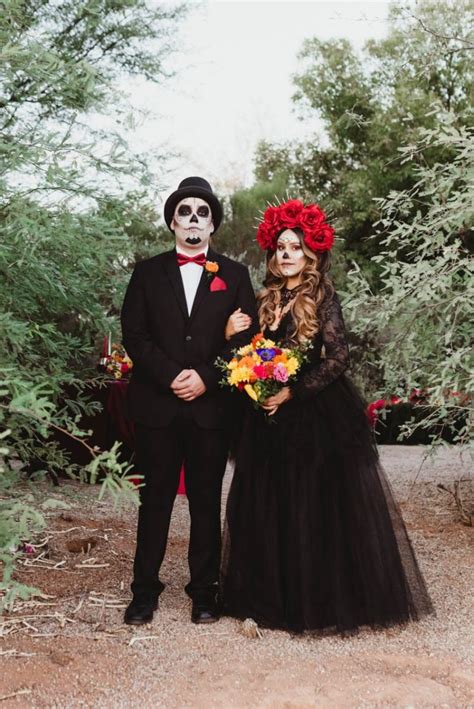 Spooktacular Day Of The Dead Wedding Shoot Weddingomania