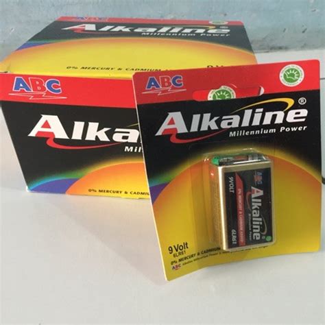 BATERAI ABC ALKALINE 9V BATERAI KOTAK ABC ALKALINE 9V ALKALINE 9V