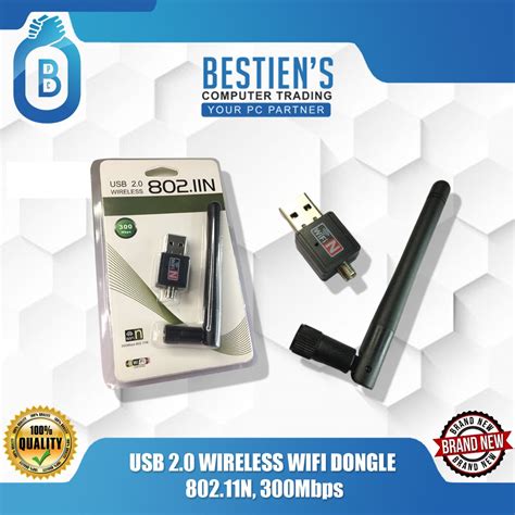 Wifi Dongle Wireless 300mbps Usb 20 80211n Shopee Philippines