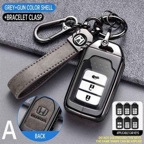 Available Zinc Alloy Leather Car Key Case Cover For Honda City Civic