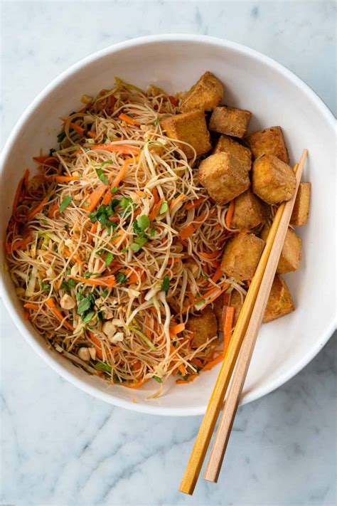 Vermicelli Noodle Salad With Tofu Recipe Cooking For Peanuts