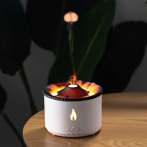 Aedcbaide Volcano Humidifiers, Ultra Silent Flame Diffuser Humidifier ...