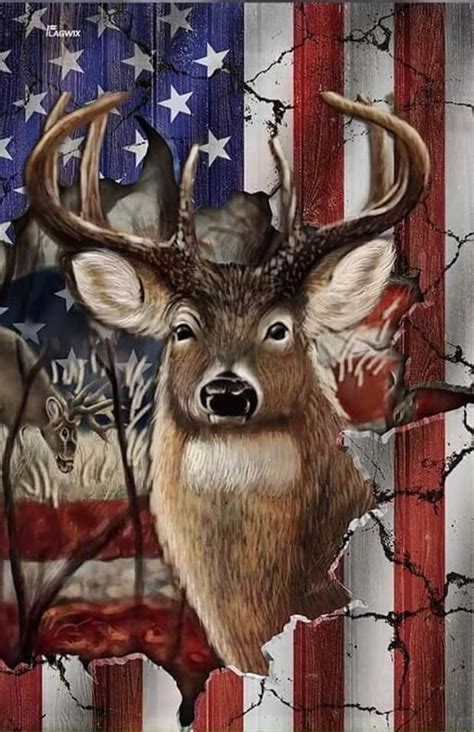 American Deer Flag Etsy