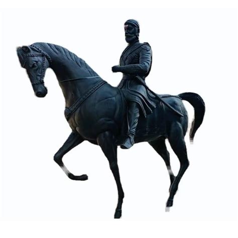 Black Ft Frp Chhatrapati Shivaji Maharaj Statue For Exterior Decor At