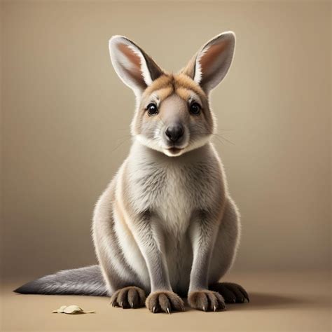 Premium Ai Image Wallaby Illustration Ai Generative