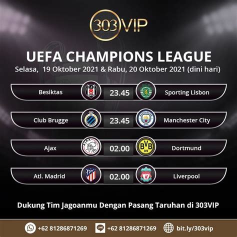 JADWAL PERTANDINGAN UEFA CHAMPIONS LEAGUE 303VIP English Premier