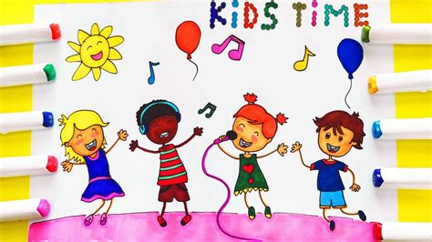 Easy Painting Cool Kids Band Singing With Microphone कूल किड्स बैंड