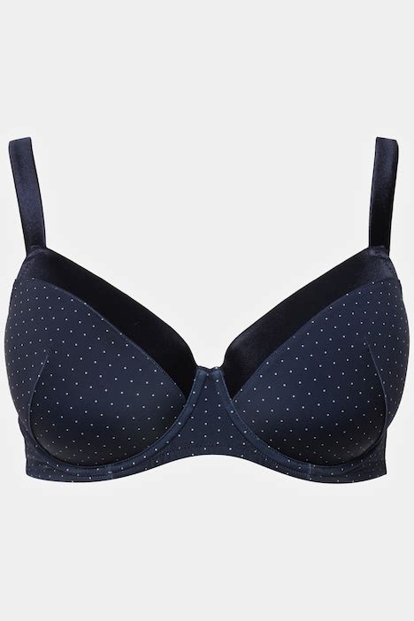 Soutien gorge à pois bonnets souples et armatures bretelles en satin