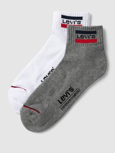 Levi S Socken Mit Label Details Im 2er Pack Mittelgrau Melange