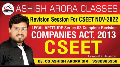 Cseet Legal Aptitude Elements Of Company Law Complete Revision