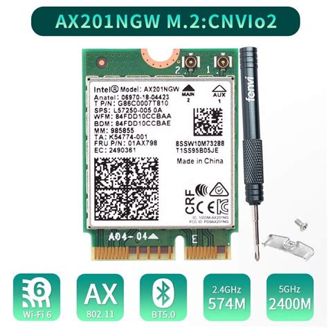 24gbps Wifi 6 Wireless Card For Intel Ax201 Ax201ngw Cnvio 2 Bluetooth 50 Network Wifi Card