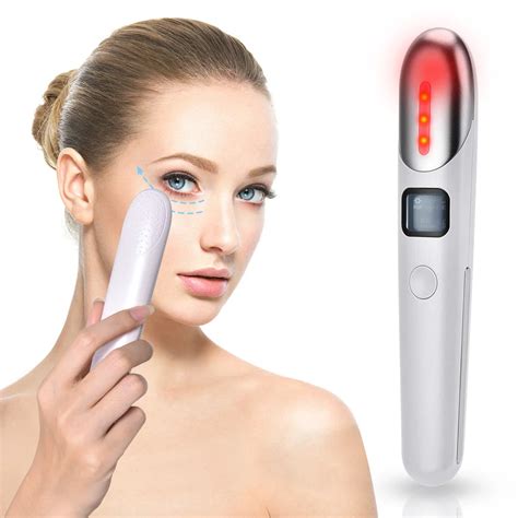 Ems Vibration Eyes Massage Red Light Therapy Anti Wrinkles Remove Dark Circle Eye Care Hot