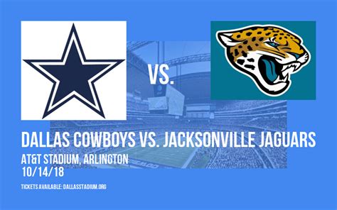 Dallas Cowboys vs. Jacksonville Jaguars Tickets | 14th October | AT&T ...